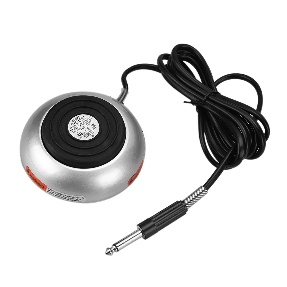 

Tattoo Foot Switch Round Stainless Steel Tattoo Accesories Foot Pedal For Tattoo Machine Power Supply