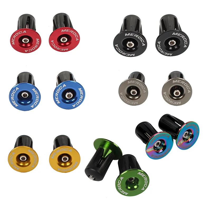 1 paar Mountain Road Bike Lenker End Plugs Aluminium Legierung Griff Bar End Kappe BMX MTB Bike Grip Abdeckung Fahrrad Zubehör – Detail 6