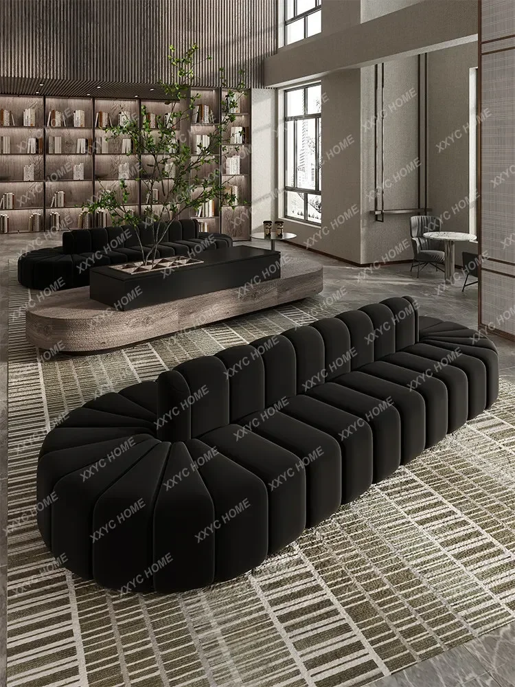 Irregular Double-Sided Sofa for Coffee Shop, Office Rest Area, Clothing Store, Beauty Salon Reception, Leisure Round Booth