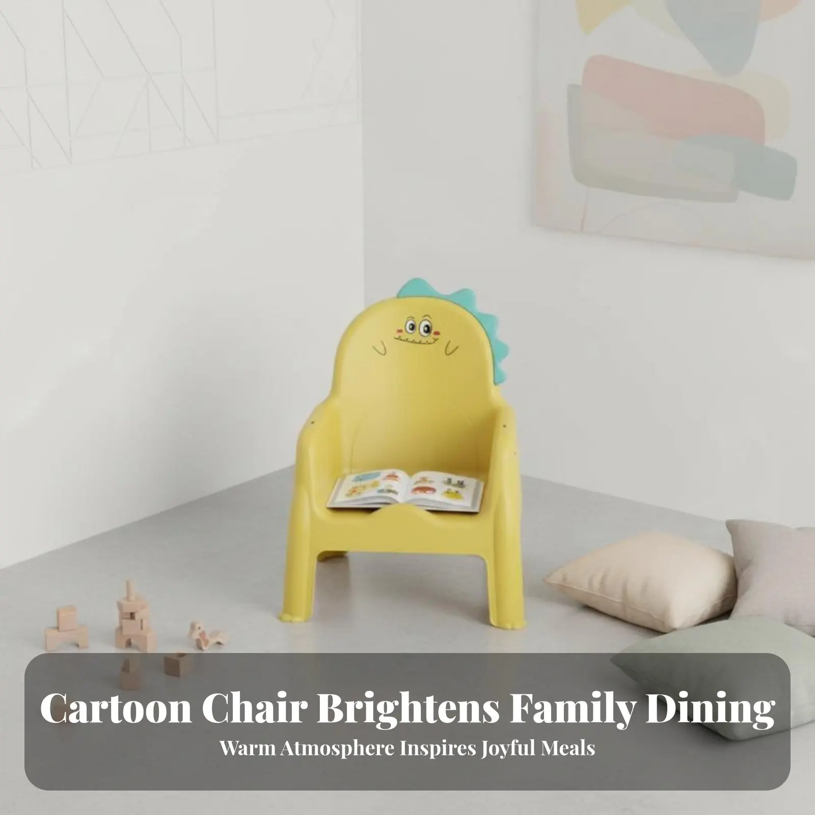 子供用ロースツール-お手入れ簡単-音が鳴る背もたれ付きの丈夫な軽量椅子-未就学児、食事時、保育活動コーナーに最適