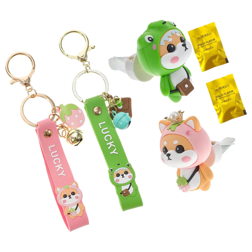 

Cute Car Aromatherapy Decoration Air Freshener Anime Vent Clips for Interior Clamp Women Dog Leopard Cat Car Accessories