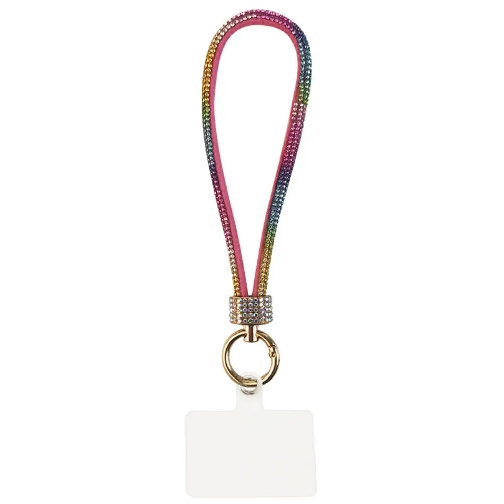 Fashion Keychain Rhinestone Phone Lanyard Bright Bling Bling Diamond Crystal Anti-lost Rope Hanging Cord Phone Accessories