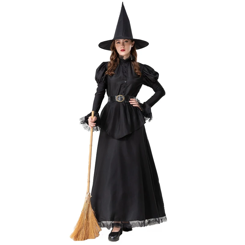 Carnival Halloween Lady Wicked Witch Costume Cool Heartless Vampire Enchantress Fitted Cosplay Fancy Party Dress