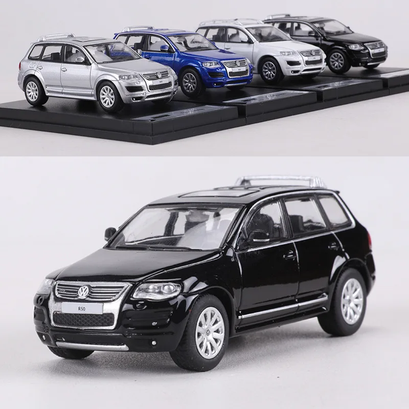 Simulation 1:64 Volkswagen Touareg R50, modèle de voiture moulé sous pression, ornement de collection, Voiture Miniature, cadeau d'anniversaire pour enfants garçons