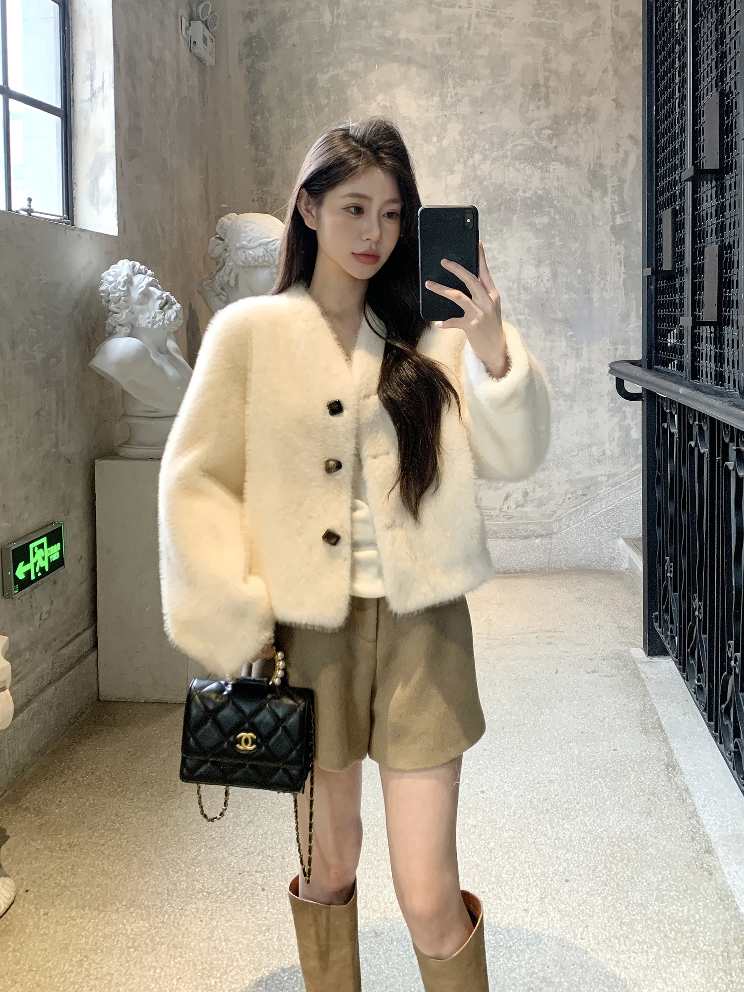 

Женская зимняя свободная утепленная шуба Withmxboom из искусственного меха под норку с имитацией леопардового принта, универсальная верхняя одежда