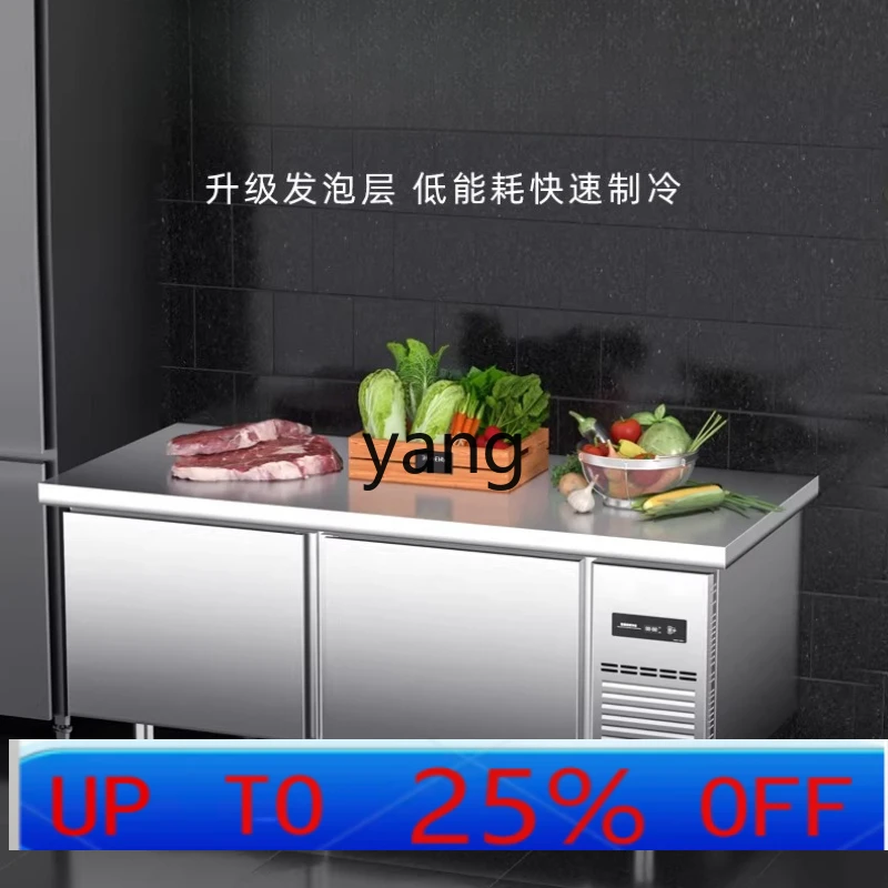 

Коммерческий холодильный шкаф-витрина YJQ из нержавеющей стали с горизонтальной водонепроницаемой столешницей для кухни