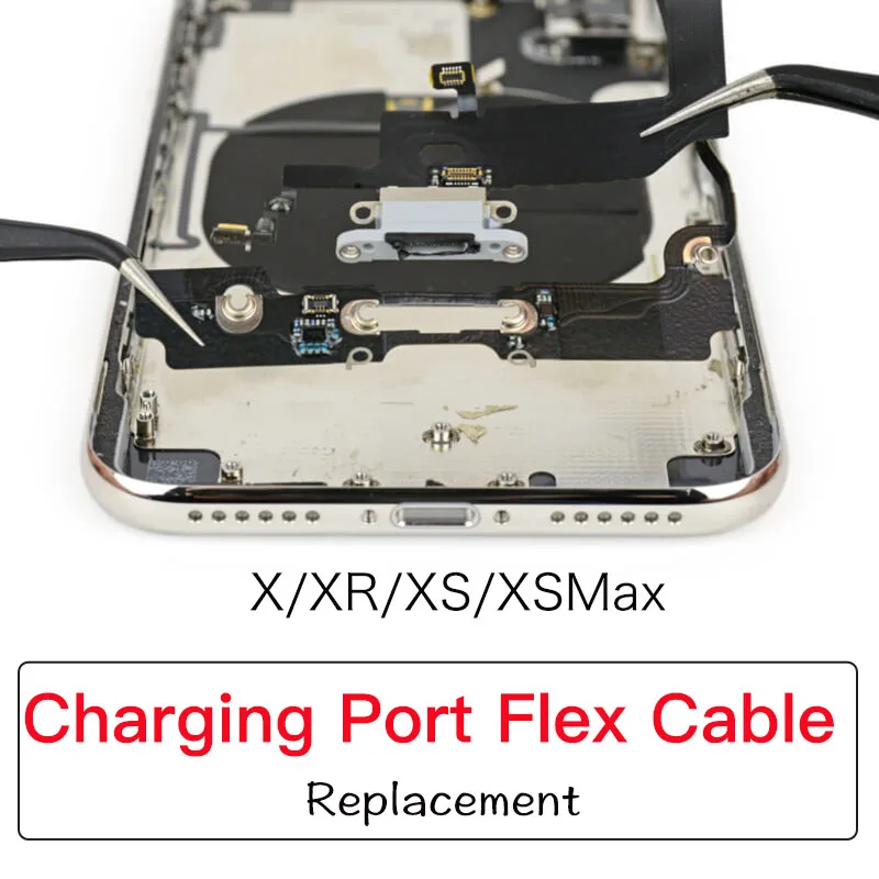 

USB-порт, зарядное устройство, док-станция, разъем для зарядки микрофона, гибкий кабель для iPhone X XR XS Max, док-станция для зарядки, гибкий с водонепроницаемой лентой