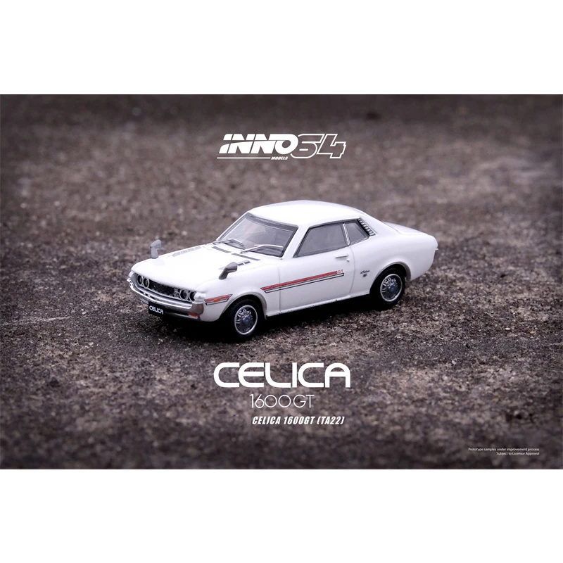 INNO In Stock 1:64 CELICA 1600GT TA22 White Diecast Diorama Car Model Collection Miniature Carros Toys