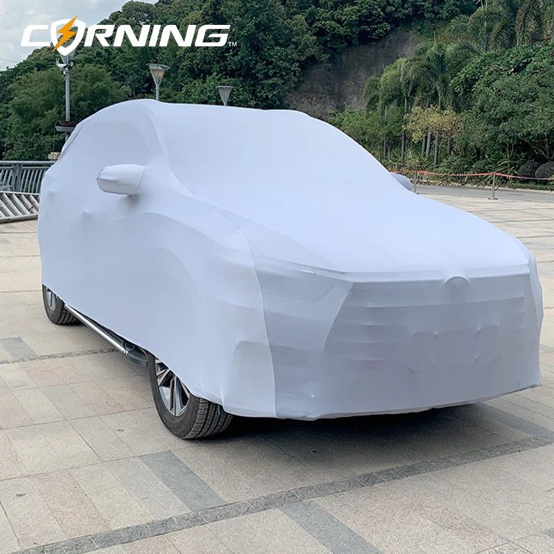 

Car Show Stretch Car Cover Sunproof Windproof Dustproof Scratch Uv Protection For Sports Cars Suv Protective Cover Universal