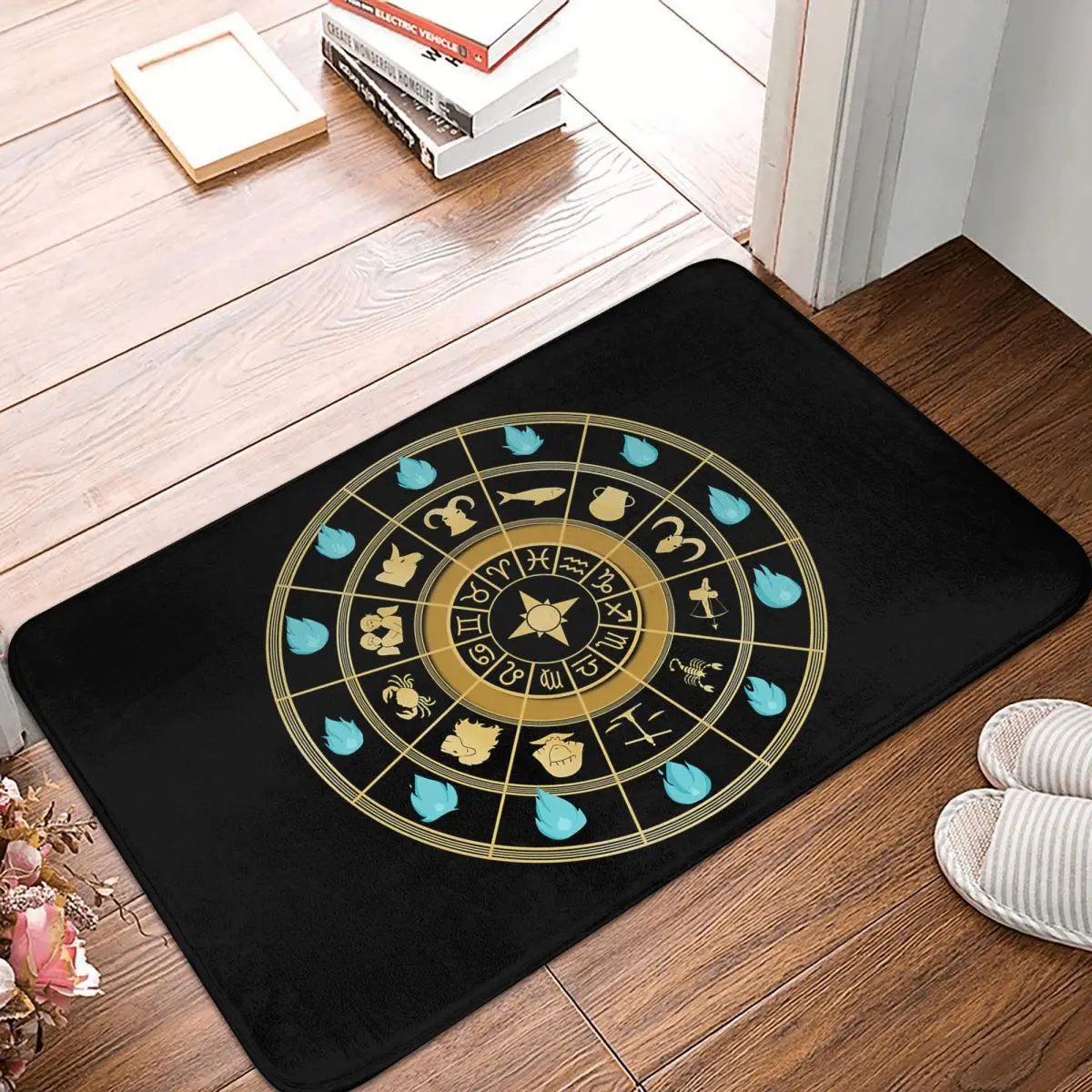 

Saint Seiya Clock Doormat Rug carpet Mat Footpad Bath mat Non-slip toilet Balcony Parlor durable Washable