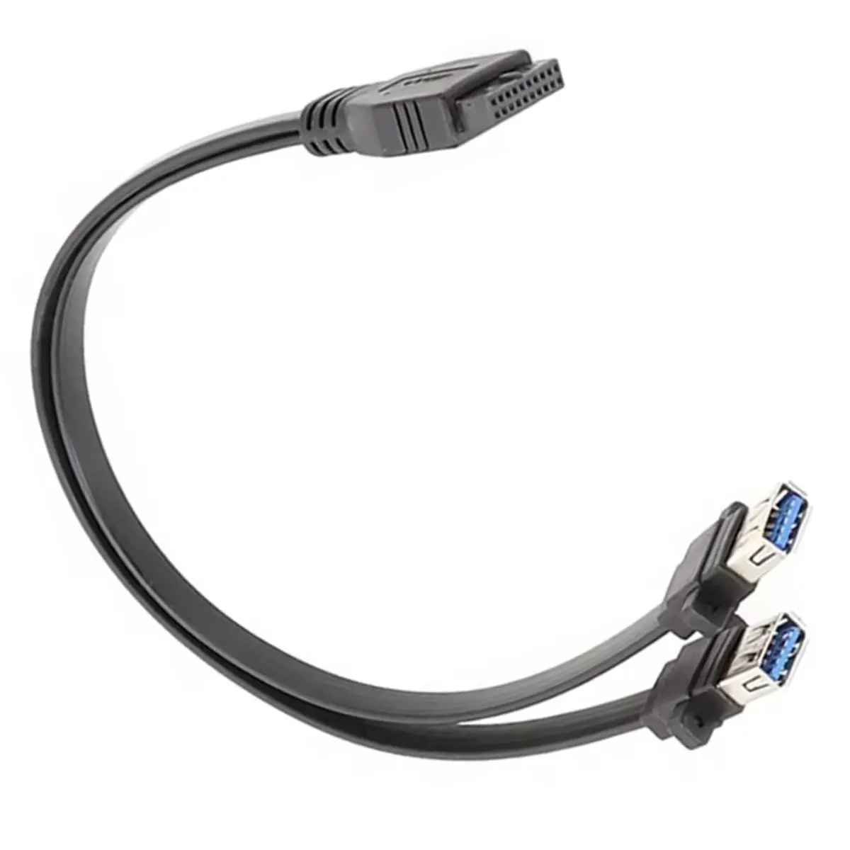 

Mainboard Usb3.0 Panel Cable Front 19Pin to Two Port A Female Data Cable Shielded USB Extension Cable