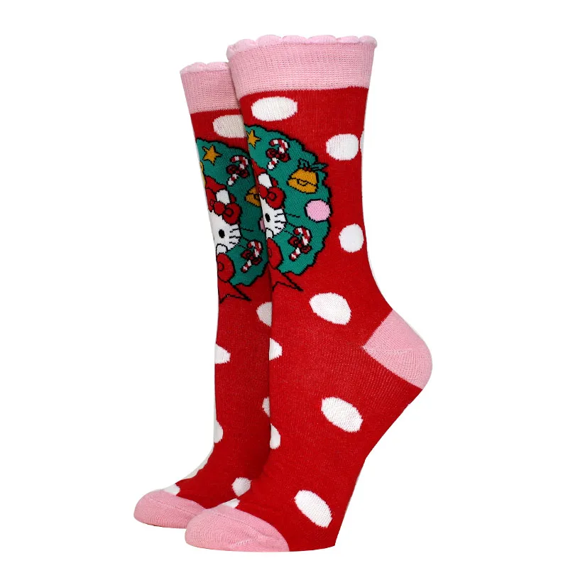 3 pares anime feminino sokcs moda meias japonesas kawaii bonito meias longas dos desenhos animados feliz engraçado meias de malha padrão gato meias macias