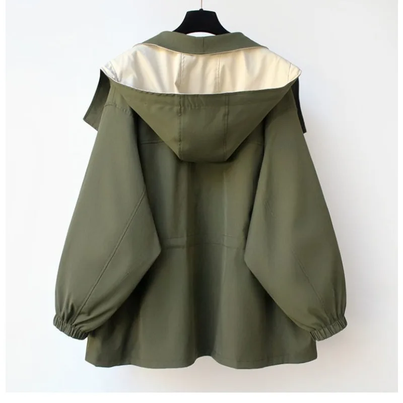 سترة واقية جديدة متوسطة الطول مع خصر محكم، نمط كوري جديد للنساء للربيع والخريف، سترة عمال عصرية غير رسمية #6