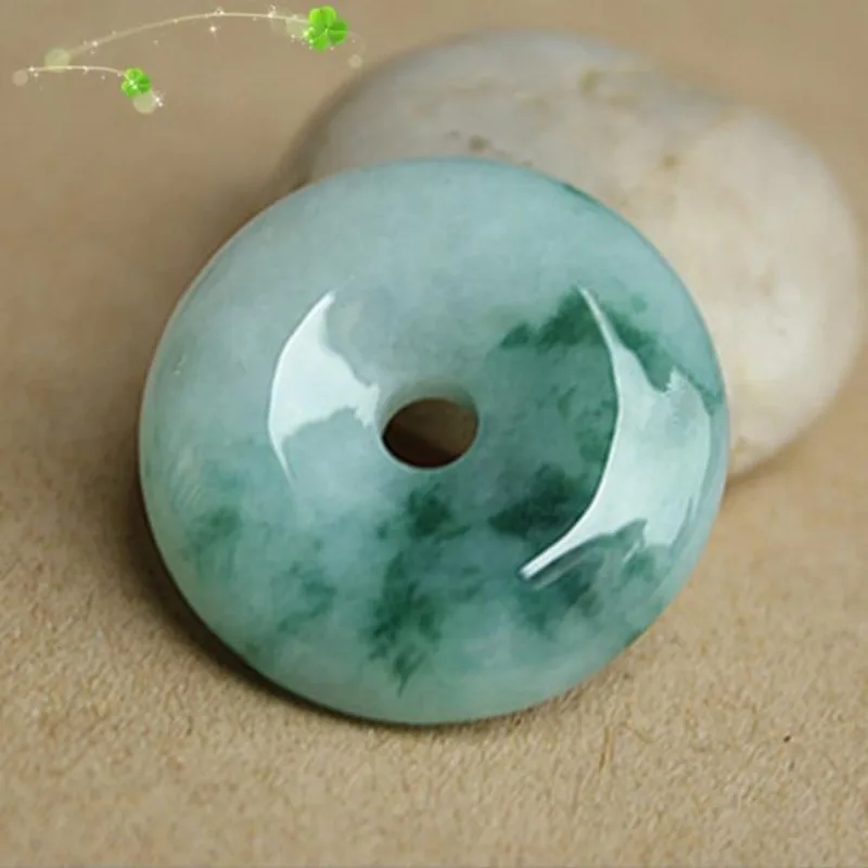 

Нефритовая безопасная пряжка Нефритовая пряжка Ледяной цветок Зеленый мужской и женский кулон Подвеска