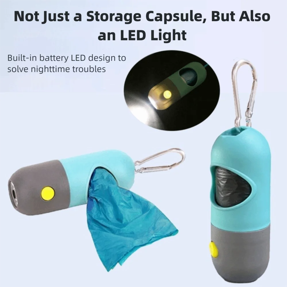 Metal Carabiner Dog Poop Bag Dispenser Portable Eco-Friendly Pet Waste Bag Holder Multiple Colors Including Garbage Bags - view 4