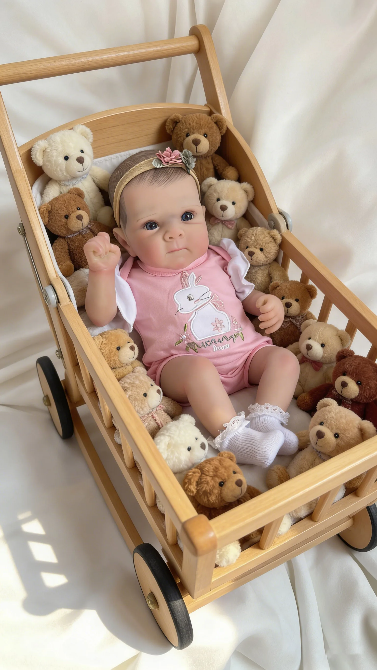 18-calowa, miękka lalka Bettie, wielowarstwowa malowana, skóra 3D z ręcznie malowanymi włosami, widoczne żyłki, miękki materiałowy korpus, realistyczna lalka reborn.