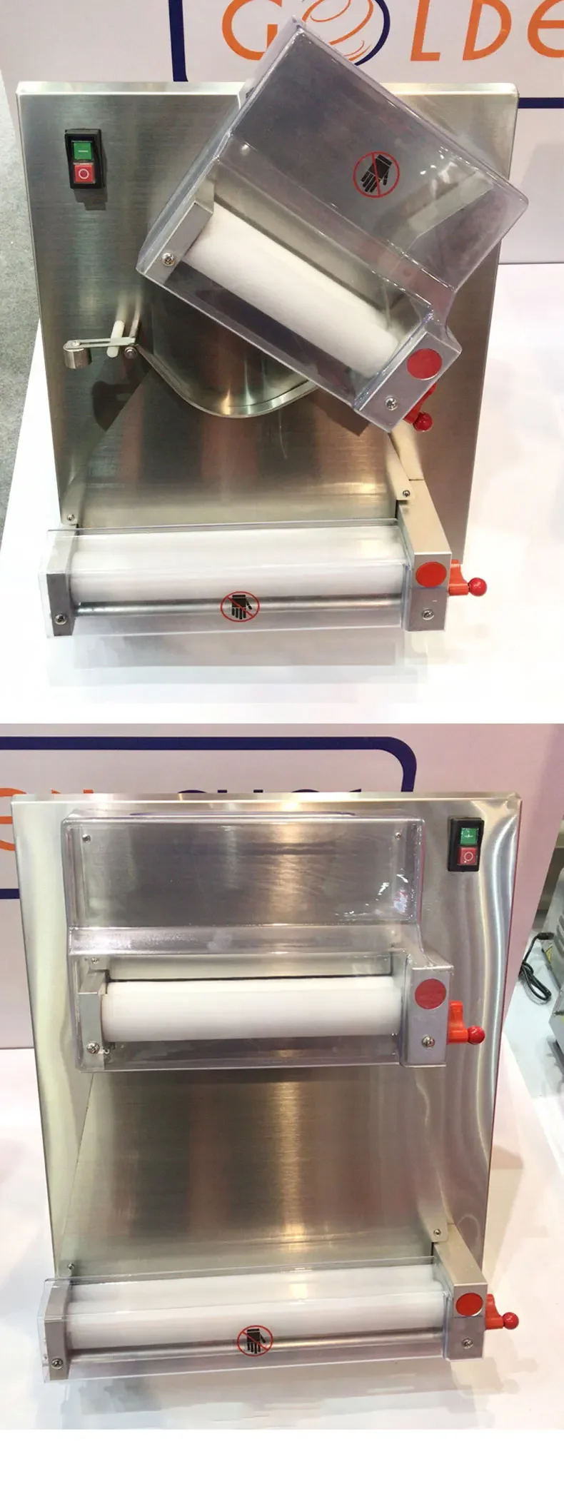 

10-40cm Pizza Dough Kneading Commercial Forming Machine Noodle Press Pizza Forming Machine Electric Dough Sheeter Premium