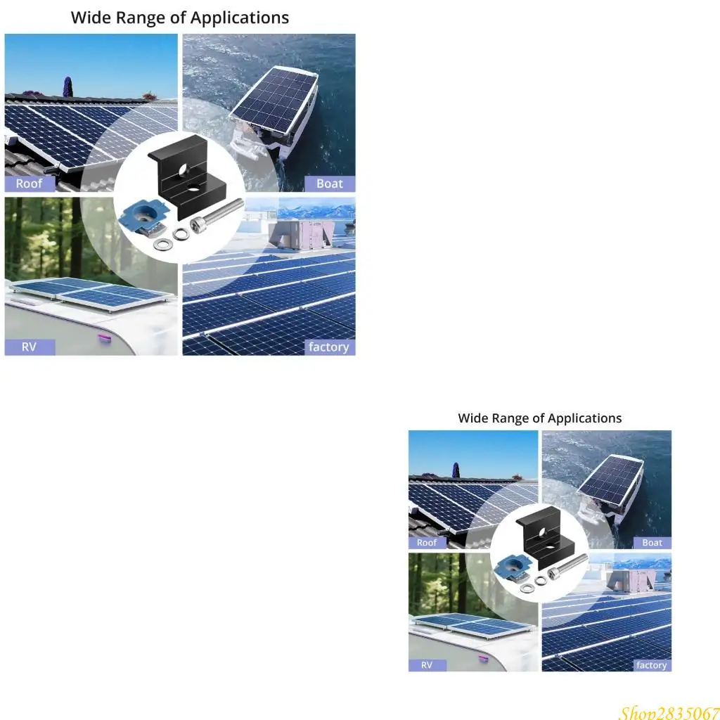 

10Pcs Solar Panel Adjustable End Clamps Solar Panel Mounting Bracket Clamp Solar System Accessories End Clamp Enduring 831F