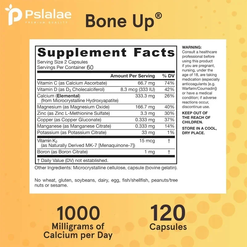Boneup Supplement - Promote Bone Nutrition Absorb,To Increase Bone Density, Promote Joint and Bone Health