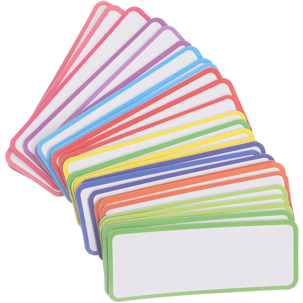 54Pcs Magnetic Labels Wipe Off Markers for Whiteboards Fridge Household Items Classification Fridge Magnet
