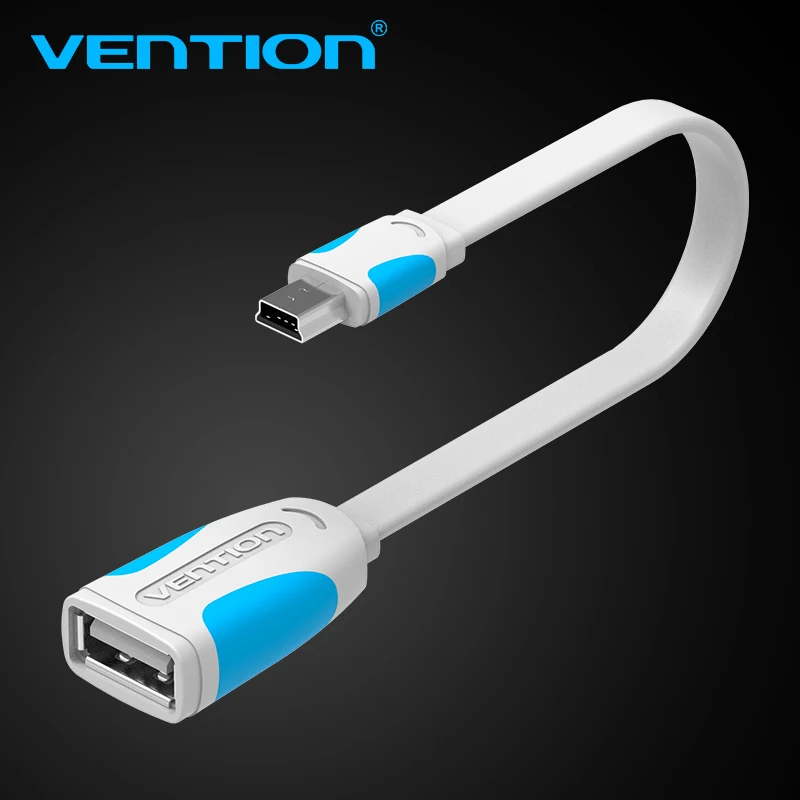 Vention Mini USB OTG Cable 0.1m 0.25m Male Mini USB to Female USB OTG Adapter For GPS Camera Mobile Phone Tablet U Disk Mouse