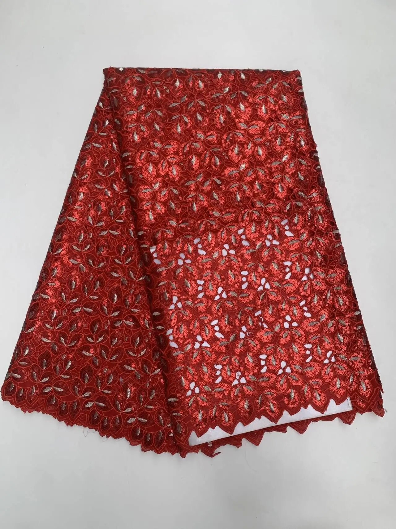 

African Lace Fabric 2026 High Quality,Cotton Fabrics By The Meter,Embroidery,Sequin,Linen,Wedding Dress,Tulle,Design,5 Yards