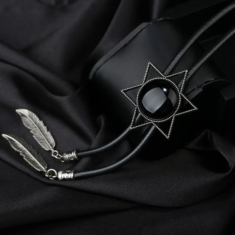 Retro Metall Bolo Krawatte Krawatte Stern Herren Halsketten Anhänger Hemd Kragen Bowtie Mode Cowboy Schmuck Zubehör – Detail 5