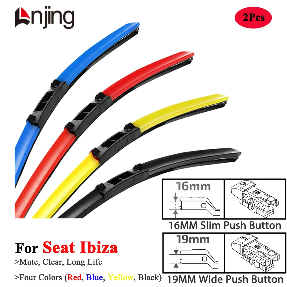 

LNJING Colorful Wiper Blades For Seat Ibiza SC ST 1993-Now