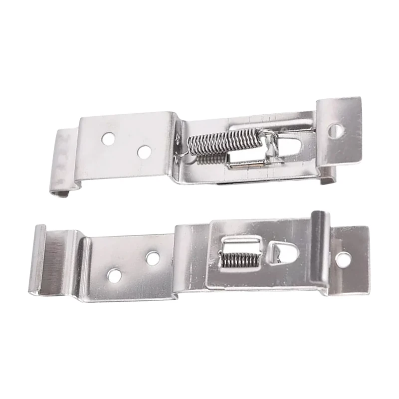 2pcs Rectangular Car License Plate Spring Stainless Steel For License Holder Patent Door For Auto Licence Plate Flipper