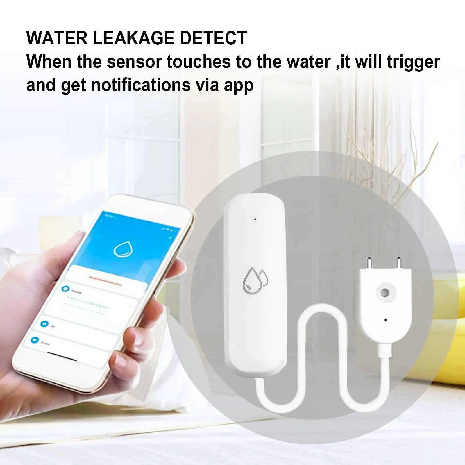 New Solar Leakage Alarm Sensor Overflow Regular Defense Timely Identify Water Leakage Alarm Water Level APP Remote