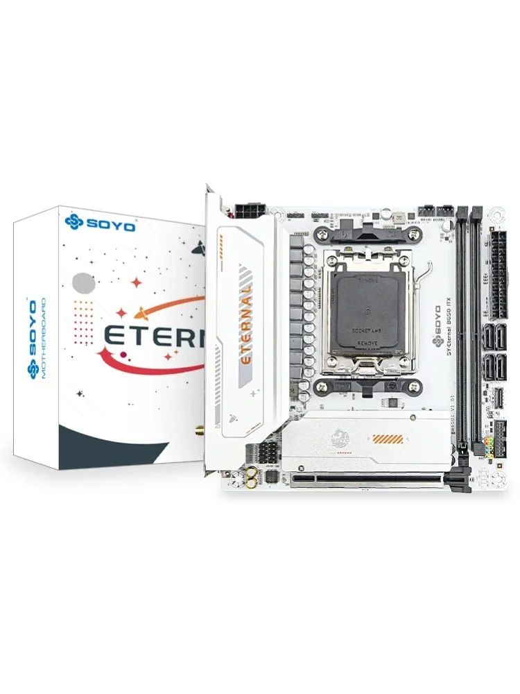 SOYO Eternal B650ITX WiFi Gaming-Motherboard Dual-Channel DDR5 AM5 Unterstützt Ryzen 9600X 9800X PCIE5.0 NVME SATA3 AMD Mainboard