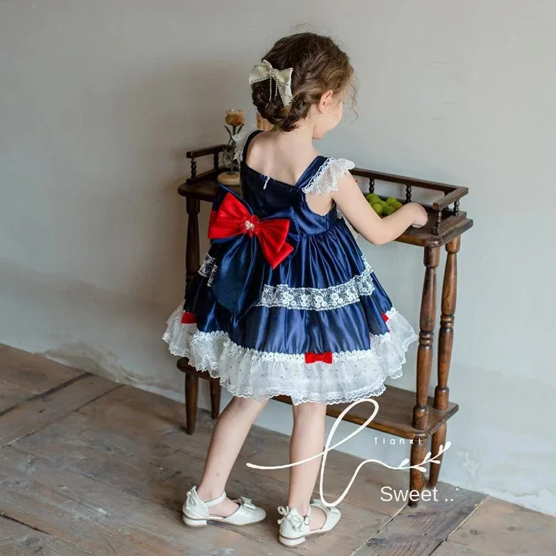 Girls' Snow White Four Lolita Lace Lace Princess Dress Flower Girl Dresses for Weddings Girls Sweet Christmas Dress view 3
