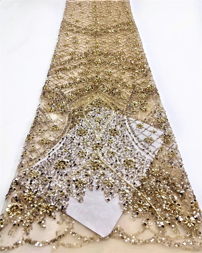 

Nigerian Wine Luxury Sequins Net Lace Fabric High Quality African Tulle Lace Fabric French For Women Wedding Party Dress