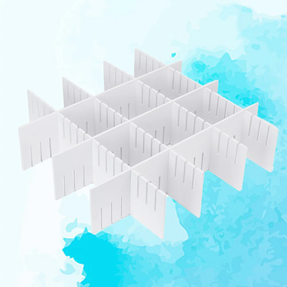 

5Pcs Plastic Drawer Divider Adjustable Storage Board 47x13cm for Makeup Cosmetics Socks Underwear Organizer Drawer Divider