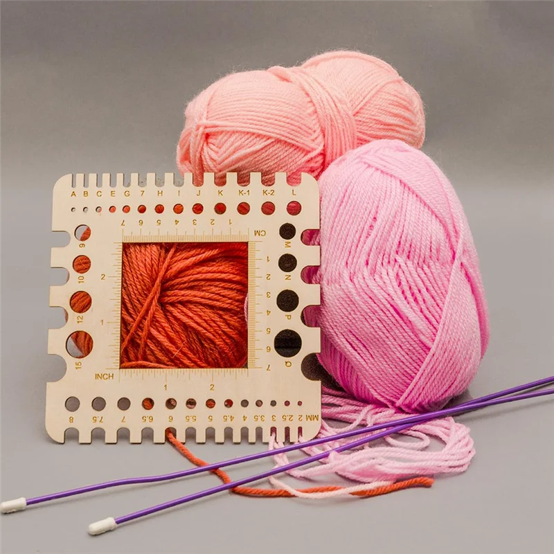 Knitting Needle Gauge Knitting Gauge Ruler Crochet Hooks Ruler Yarn & Swatch Ruler (Universal Gauge/Ruler-AT64