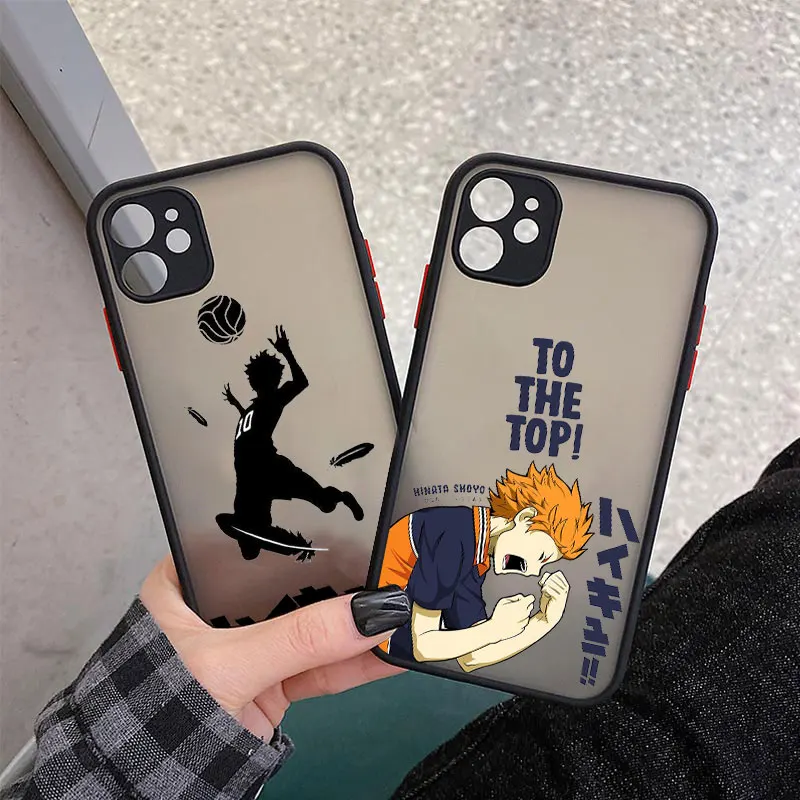 

Cute Anime Oya Haikyuu Love Volleyball Phone Cases for iphone 11 12 13 Pro Max 6s 7 8Plus X XSMAX XR Matte Back Shockproof Cover