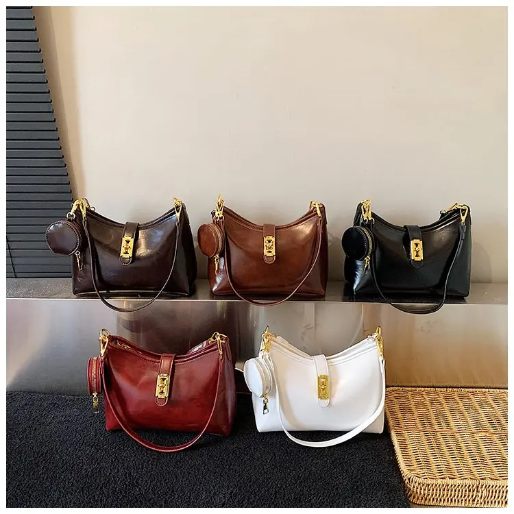 

Новая женская сумка-ведро в стиле ретро 2026 года, высококачественный нишевый корейский дизайн, универсальная сумка через плечо/мессенджер