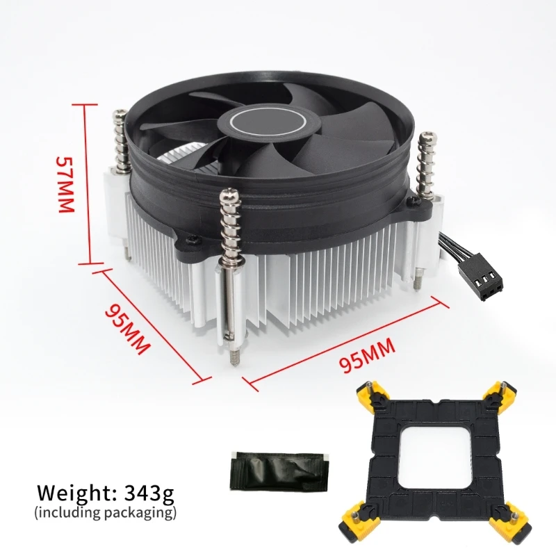 CPU Cooler Fan 9cm CPU Heatsink 2000RPM Cooling Radiator for LGA 115X 1200 1700 1356 1150 1151 1155 1156 1200 1700