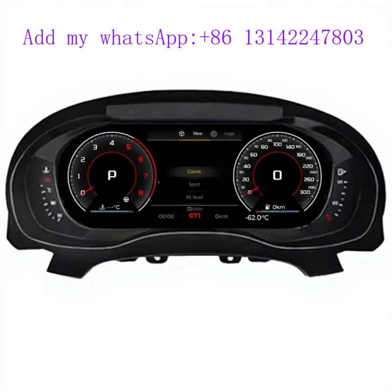 

10.25 "LCD Speed Cluster Dashboard for VW 6 6R 6GTI 2010-2012 Speedometer Panel Virtual Cockpit Digital Dashboard