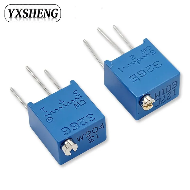 5PCS 3266W 1K 2K 5K 10K 20K 50K 100K 200K 500K 1MΩ Multiturn Trimmer Potentiometer 3266 Adjustable Precision Potentiometer