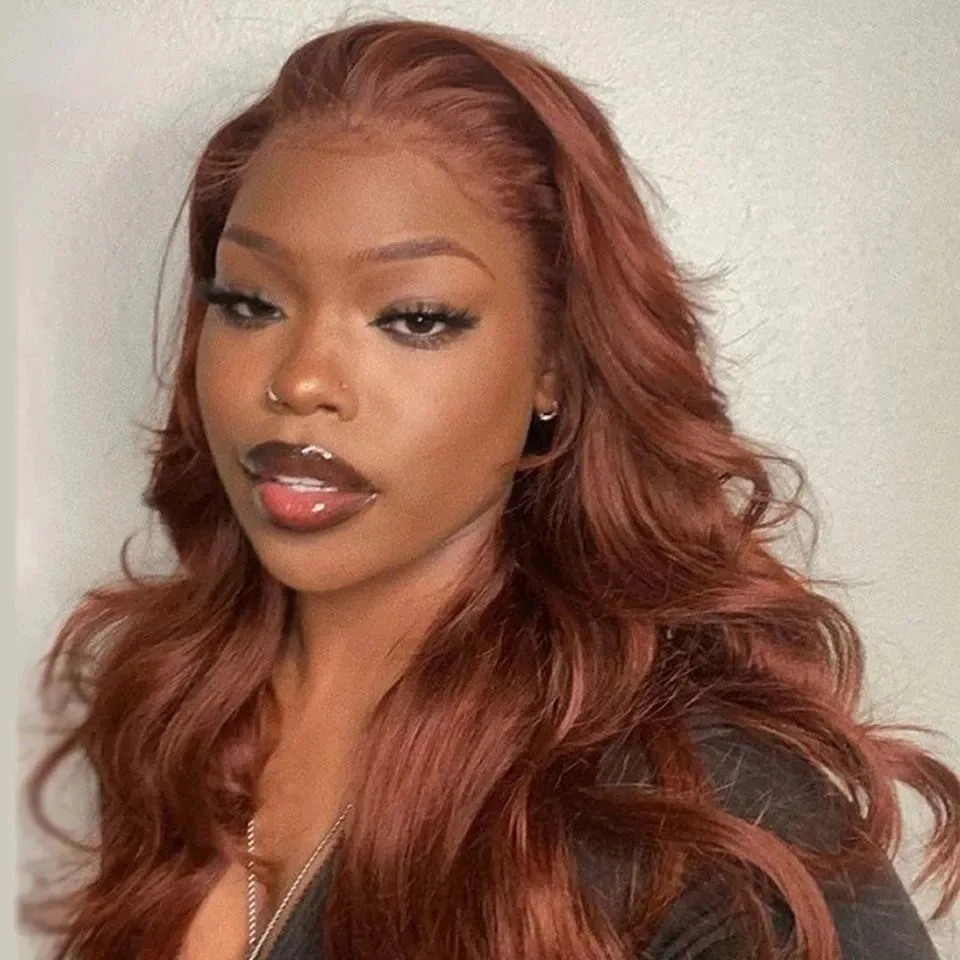 جزء مجاني الشوكولاته براون الدانتيل شعر مستعار أمامي الجسم موجة الاصطناعية قبل قطعها غلويليس HD 13X4 الدانتيل الباروكات الأمامية للنساء