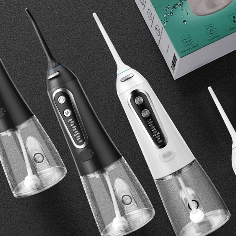 5 Modes Oral Irrigator USB Type-C Rechargeable Portable Dentajet 300Ml Irrigator  Teeth Cleaner