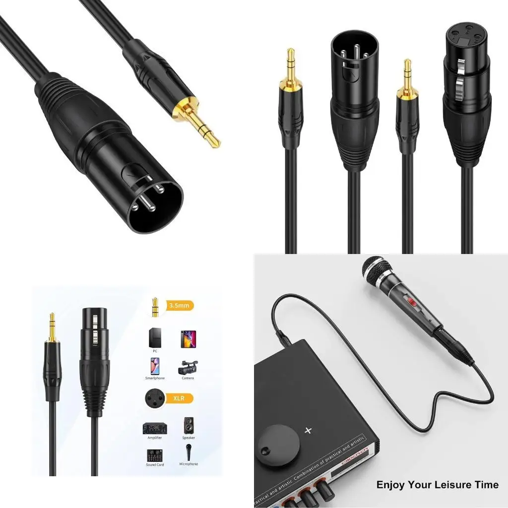 

652F HIFI Sound 3.5mm TRS Male To 3Pin Auditory Cable Balanced For Studio Grade Coppered Cored Noise Resistant Design