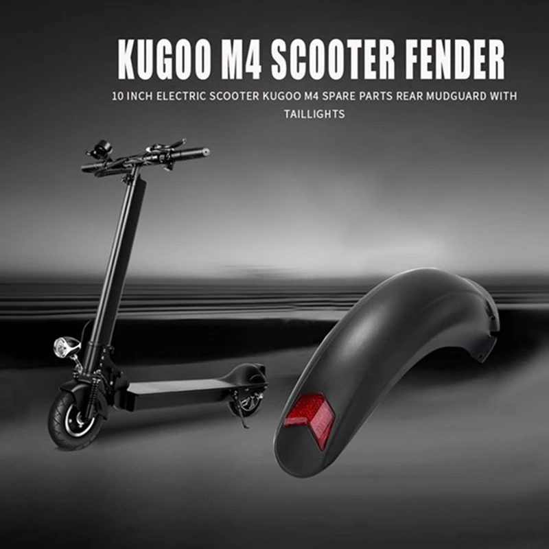 10 Inch Electric Scooter Rear Fender Guard With Taillight For Kugoo M4 Scooter Accessories