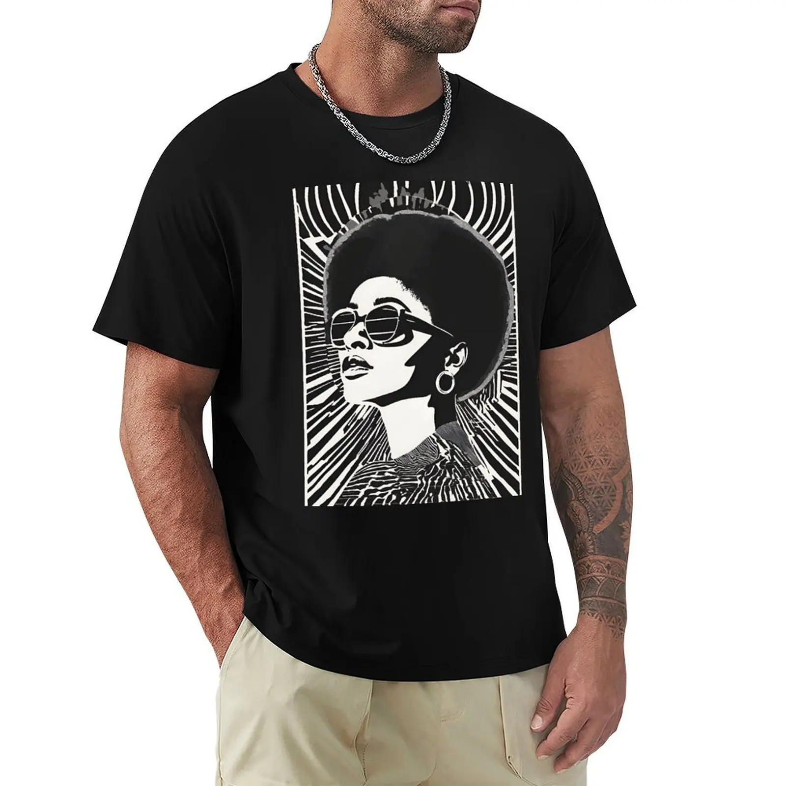 Camiseta Minimalista Vintage Jazz Esperanza Spalding para Músicos e Cantores, Estilo Relaxado e Casual, Manga Curta