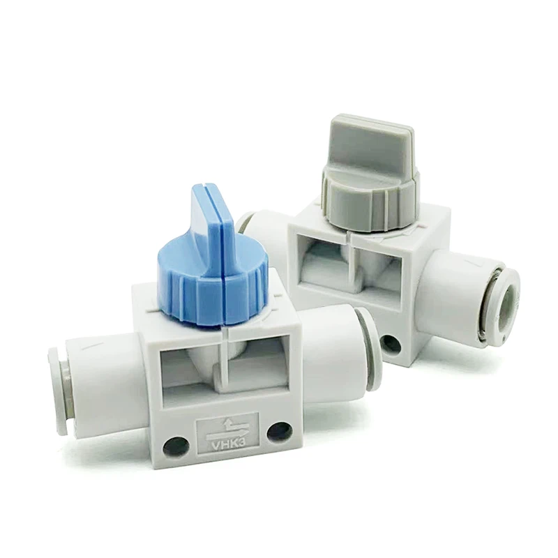 1PCS Manual air valve straight-through switch quick plug air nozzle connector VHK2/3-04 06 081012 with exhaust type