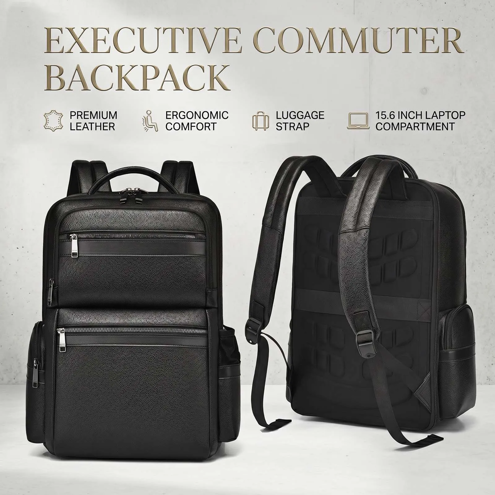 Commuter Laptop Backpack for Men,Multifunctional Business Travel Rucksack,Daypack for Work, Carry-On Luggage