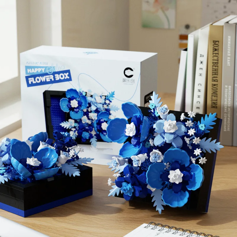 باقة إطار صورة متوافقة مع زهرة ليغو، فراشة عباد الشمس، وردة عصرية مجمعة للفتيات والبالغين والأطفال #6