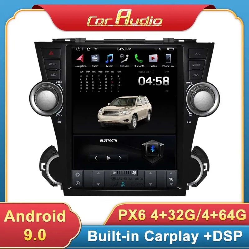 

Android 11 Car Radio Stereo Receiver for Toyota Highland 2008-2013 12.1 Inch Screen Multimedia Video Player Headunit GPS USB