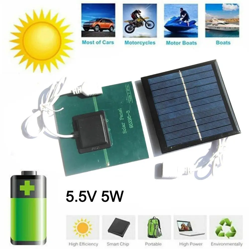 Panel solar monocristalino Cargador solar USB para áreas sin electricidad Fácil de transportar Alta tasa de conversión